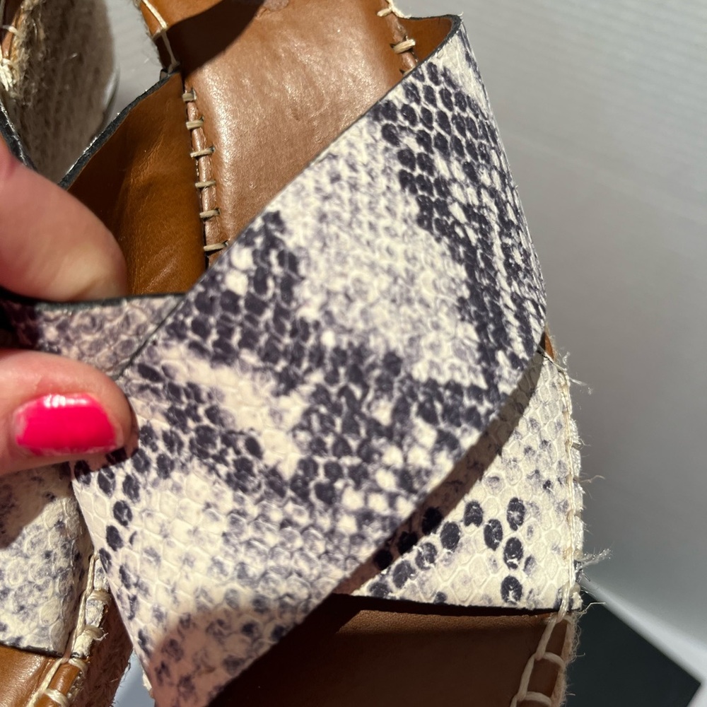 Franco Sarto Snakeskin Patterned Women's wedge  Sandals - Picture 6 of 14
